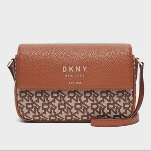 DKNY Brown Noho Flap Crossbody